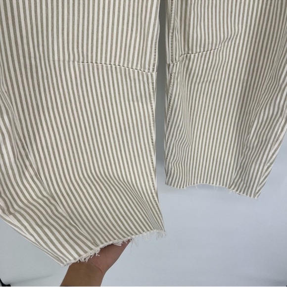 Citizens of Humanity Horseshoe Barrel Striped Baggy Jean in Khaki Stripe 32 NWT - Picture 3 of 12